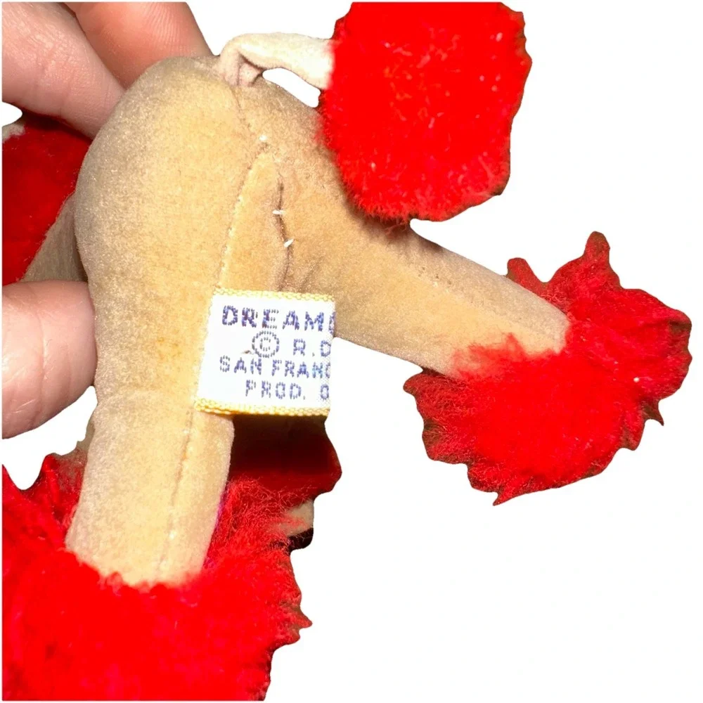 Vintage 1970s Dream‎ Dolls, Brown Red Pom Poodle Dog, R. Dakin & Co.  Japan 7 In